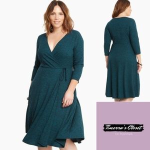 Torrid Ribbed Knit Surplice Dress